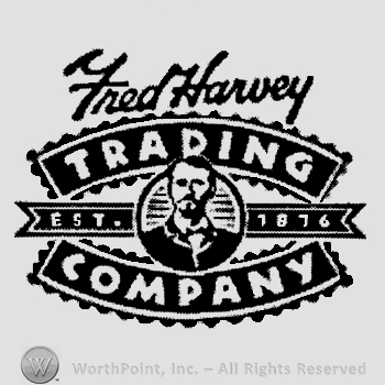 Man in the middle;Fred Harvey Trading Company Est 1876 written.