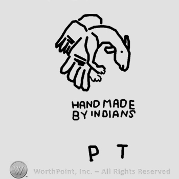 A dragon and text HANDMADE BY INDIANS PT.