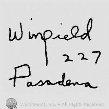 handwritten on 3 lines: Winfield, 227, Pasadena
