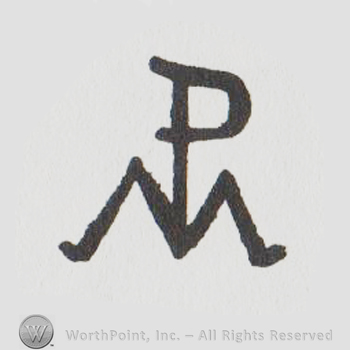 a P above an M linked in the middle of the M