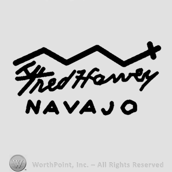 Fred Harvey Navajo written.
