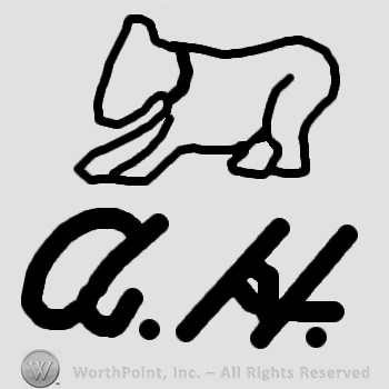 A bear and letters AH.