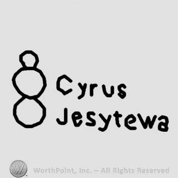 Cyrus Josystewa written;maybe a snowman.