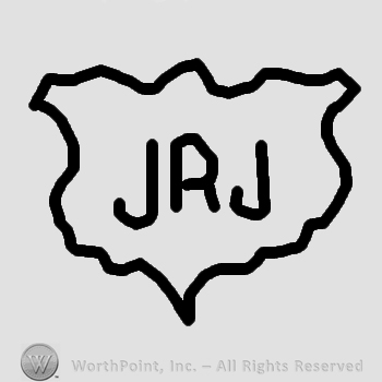 JRJ written inside a shape similar with a map.