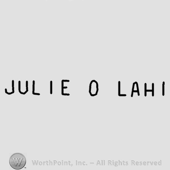 Julie O Lahi written.