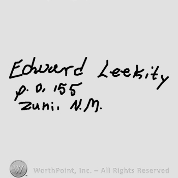 Edward Leekity P O 155 Zuni Nm written.