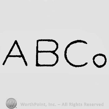 Capital letters "ABC" followed by lowercase letter "o"