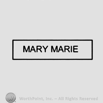 Mary Marie written inside a rectangle.