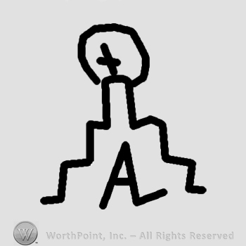 Letters AL inside a shape with a cross on top