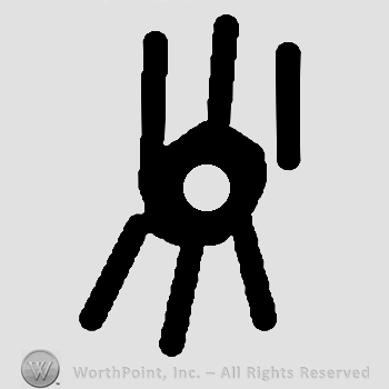 Symbol made from a circle and six lines.