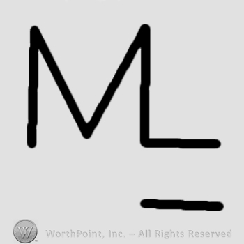 Letters ML conjoined.