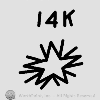 14 K written on top of a star.