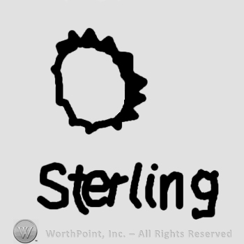 Word Sterling and a snowflake or a sun.