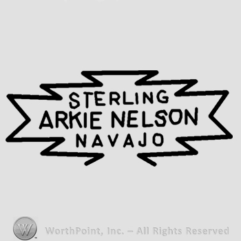 Sterling Arkie Nelson Navajo written inside a banner.