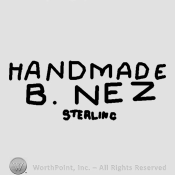 Handmade B Nez Sterling written.
