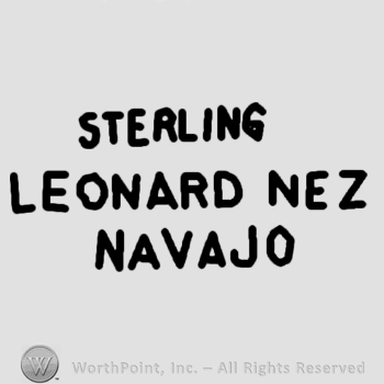 Sterling Leonard Nez Navajo written.