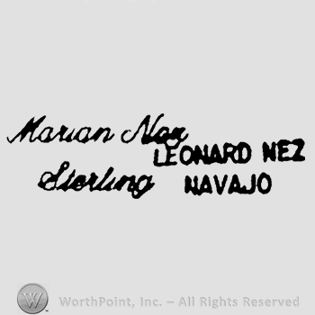Marian Nez Leonard Nez Sterling Navajo written.