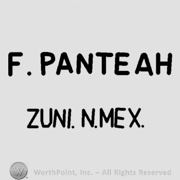 F Panteah Zuni N Mex written.