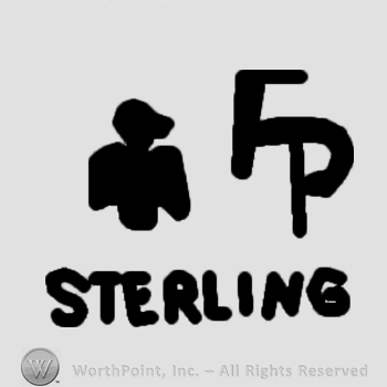 An eagle,word Sterling and letters FP.
