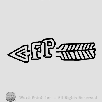 Letters FP and an arrow,