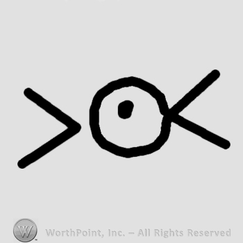 Letter O with a dot inside ,bracketed.