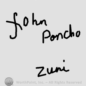 John Poncho Zuni written.