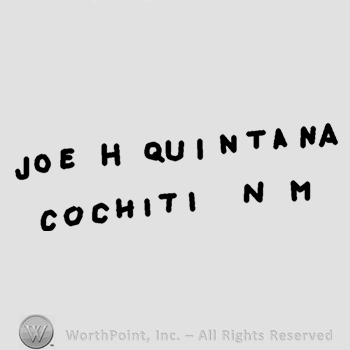 Joe H Quintana Cochiti Nm written.