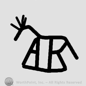 Letters AR in a horse shape.