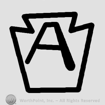 Letter A inside a keystone shape.