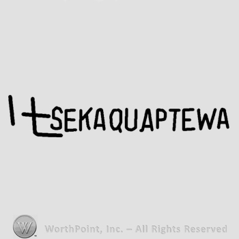 Letter E and word Sekaquaptewa