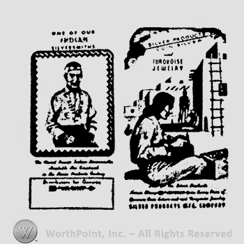 Mark with Two indians on a paper label | #180142