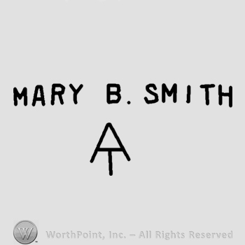 Mary B Smith written ; arrow head.