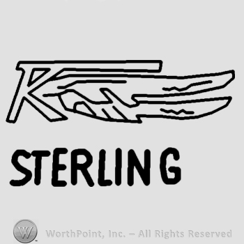 A feather and word Sterling.
