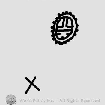 Letter X and a circle.