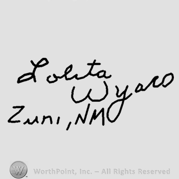 Lolita Wyaco Zuni Nm written.