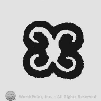 Capital handwritten letter X, ornamented.