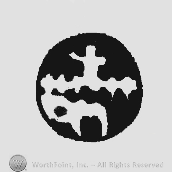 A man over a waved design.