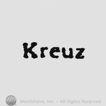 The word Kreuz.