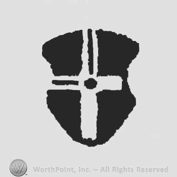 A cross on a shield.
