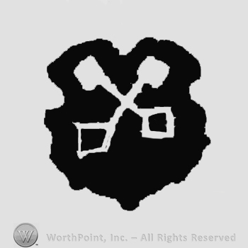 Two crossed keys.
