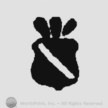 A shield with a crown above.