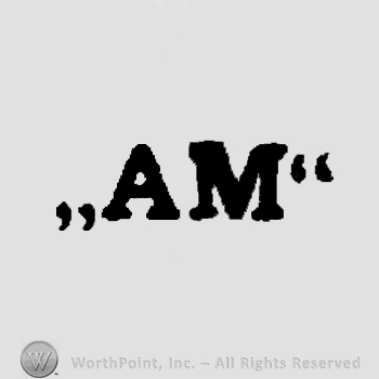 Letters AM in uppercase.
