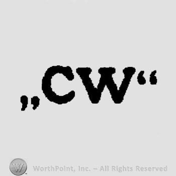 Letters CW in uppercase.