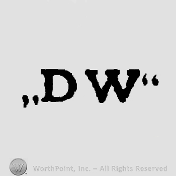 Letters DW in uppercase.
