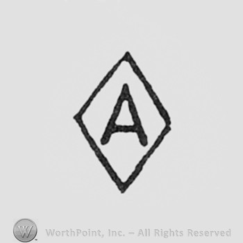Letter A inside a diamond.