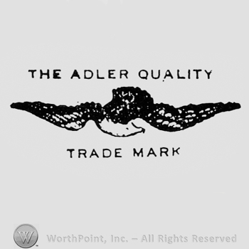 Shape like an eagle;words THE ADLER QUALITY written above and TRADE MARK written bellow.