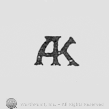 Monogram of letters A and K.