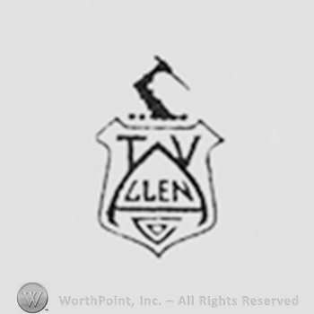 Shield with an arm above; word ALLEN written over.
