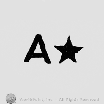 Letter A and a black star.