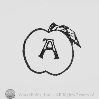 Apple with letter A on.